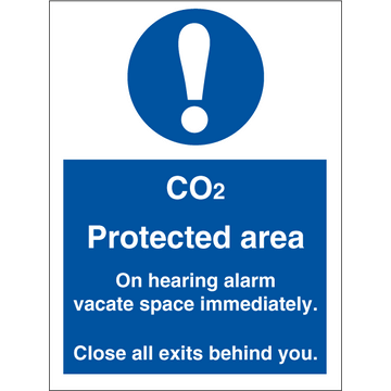CO2-skyddat område - Fotoluminescerande självhäftande vinyl - 200 x 150 mm