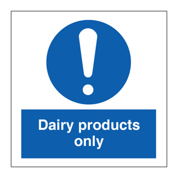 Endast mejeriprodukter - Obligatoriska tecken