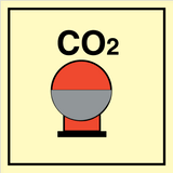 Fast brandsläckningsflaska CO2