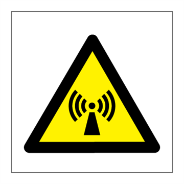 Icke-joniserande strålning - Faro- och varningsskyltar