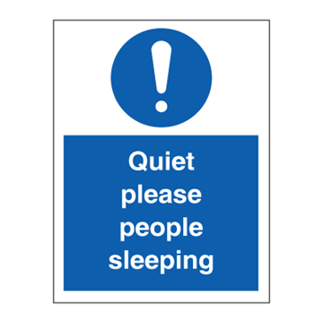 Tyst snälla människor som sover - Obligatoriska tecken