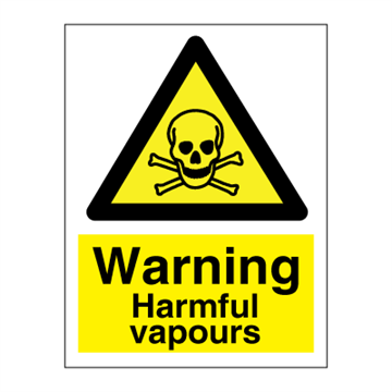 Varning Skadliga ångor - Faro- och varningsskyltar