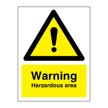 Varning Riskområde - Faro- och varningsskyltar