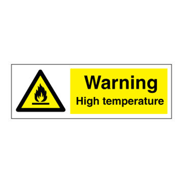 Varning - Hög temperatur - faro- och varningsskyltar