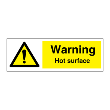Varning - Het yta - faro- och varningsskyltar