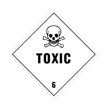 Giftigt/giftigt - Faroetiketter vid 6
