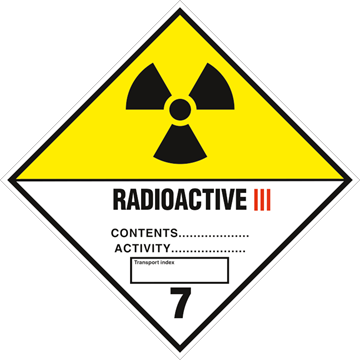 Radioaktiv kl 7.3 faromeddelande - Farameddelanden
