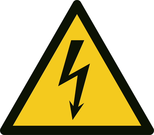 Elektrisk spänning Varningsskylt A351MENA