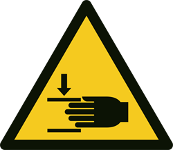 Risk för handskada Varningsskylt A376