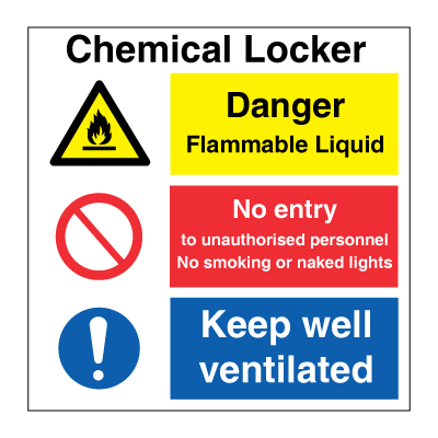 Chemical Locker - kombinationsskyltar