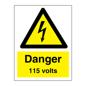 Fara 115 volt - Faro- och varningsskyltar