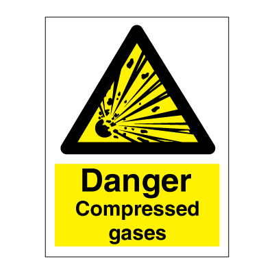 Fara Komprimerade gaser - Faro- och varningsskyltar