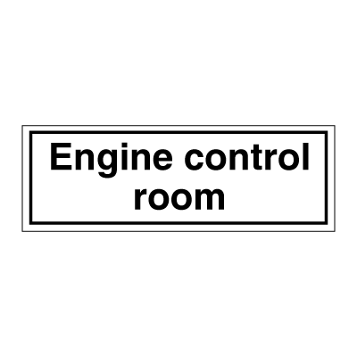 Motorkontrollrum - ISPS-kodskyltar