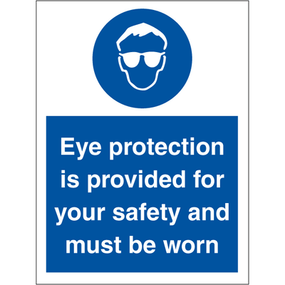 Ögonskydd tillhandahålls
