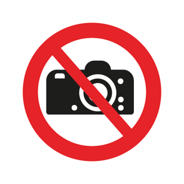 Fotografering förbjuden - Förbudsskyltar - F165