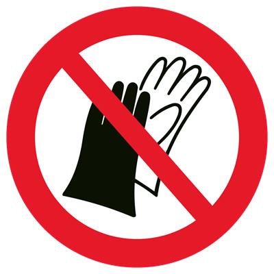 Handskar förbjudna - Förbudsskyltar - F174