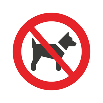 Hundar förbjudna - förbudsskylt - F161
