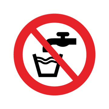 Ej dricksvatten - förbudsskylt - F152