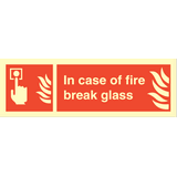 Vid brand krossa glas