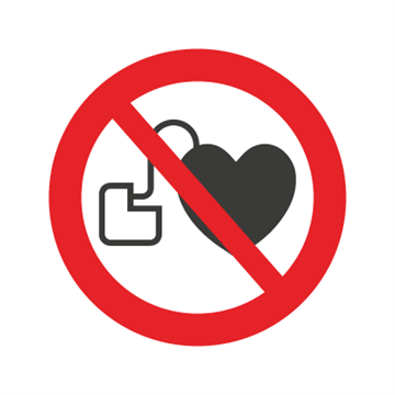 Ingen inresa för personer med pacemaker - förbudsskylt - F167
