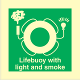 Livboj med ljus och rök