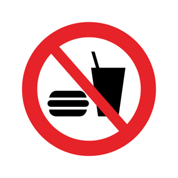 Mat & dryck förbjudet - förbudsskylt - F164