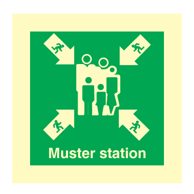 Muster Station Symbol - IMO Symboler
