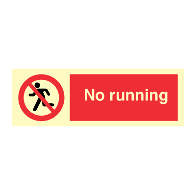 Ingen löpning - Förbudsskyltar