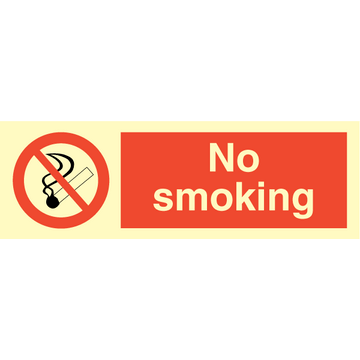 Rökning förbjuden - Självhäftande vinyl - 100 x 300 mm
