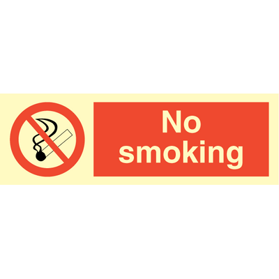 Rökning förbjuden - Självhäftande vinyl - 100 x 300 mm