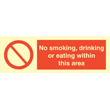 Ingen rökning, dricka eller äta
