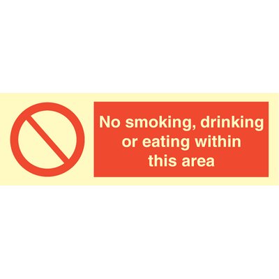 Ingen rökning, dricka eller äta