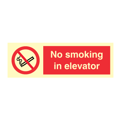 Rökning förbjuden i hiss - Förbudsskyltar