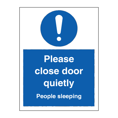 Stäng dörren tyst - Obligatoriska tecken