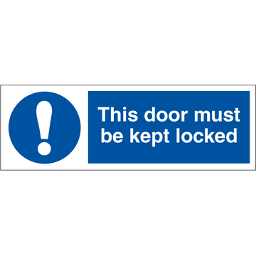 Denna dörr måste hållas låst