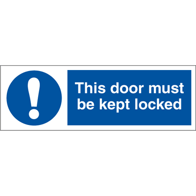 Denna dörr måste hållas låst