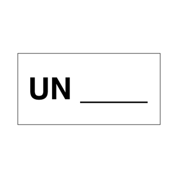 UN Farodekal med valfritt nummer - Farodekaler