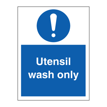 Endast redskapstvätt - Obligatoriska tecken