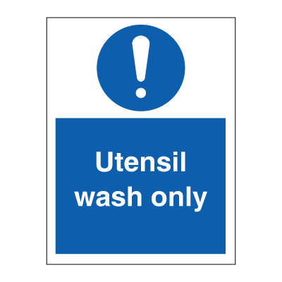 Endast redskapstvätt - Obligatoriska tecken