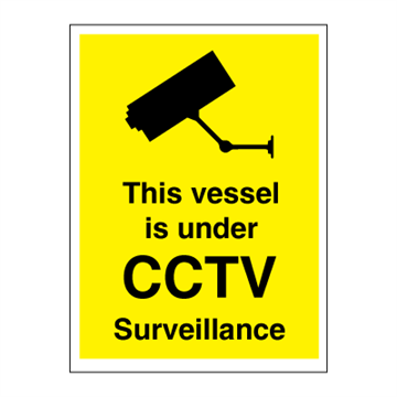 Detta fartyg är under CCTV-övervakning - ISPS Code Signs