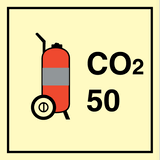 Brandsläckare på hjul CO2 - 50